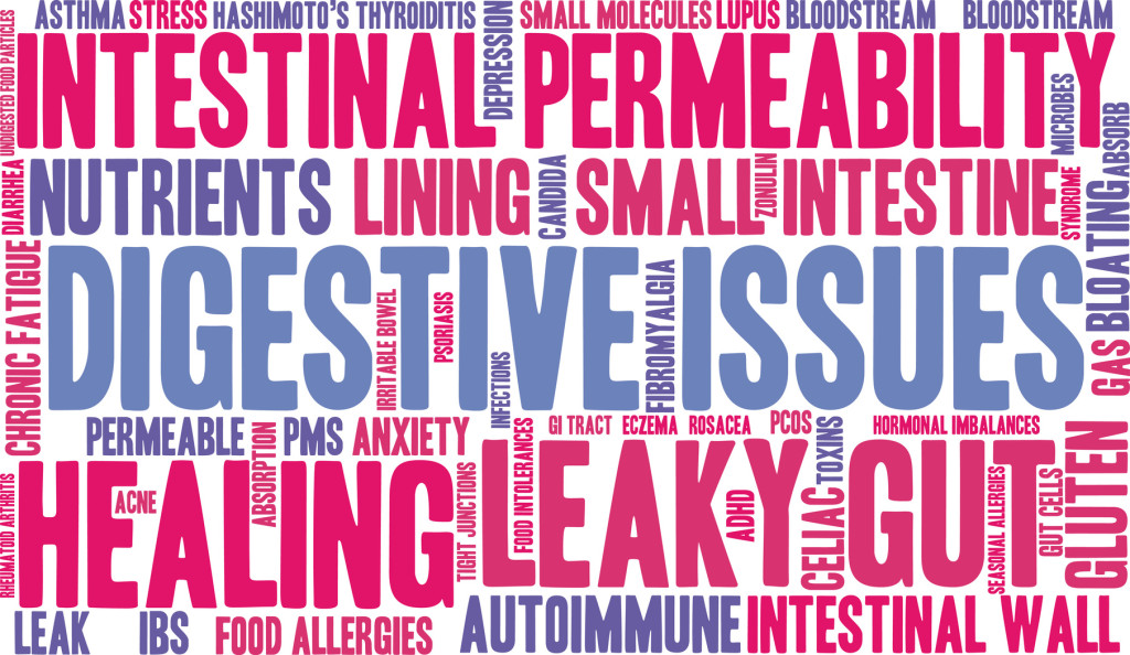 Digestive Issues word cloud on a white background.
