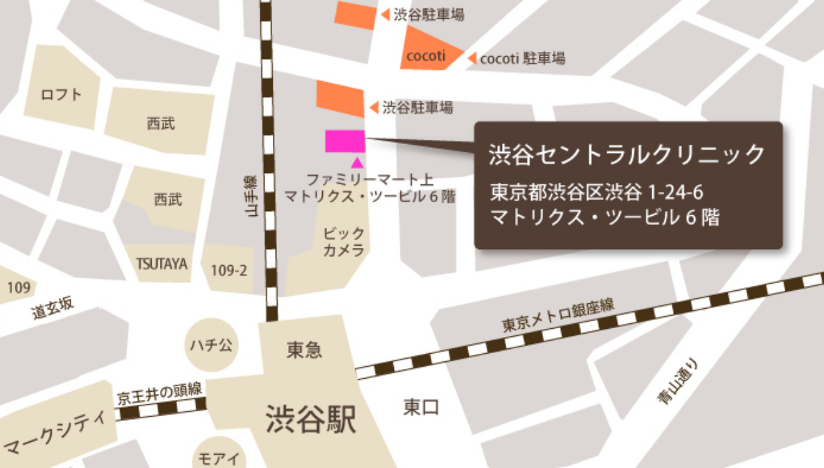 渋谷セントラルクリニック地図